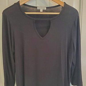 Nine Britton Black 3/4 Sleeve Blouse